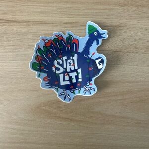 Dutch Bros Blue and Green Turkey Sticker